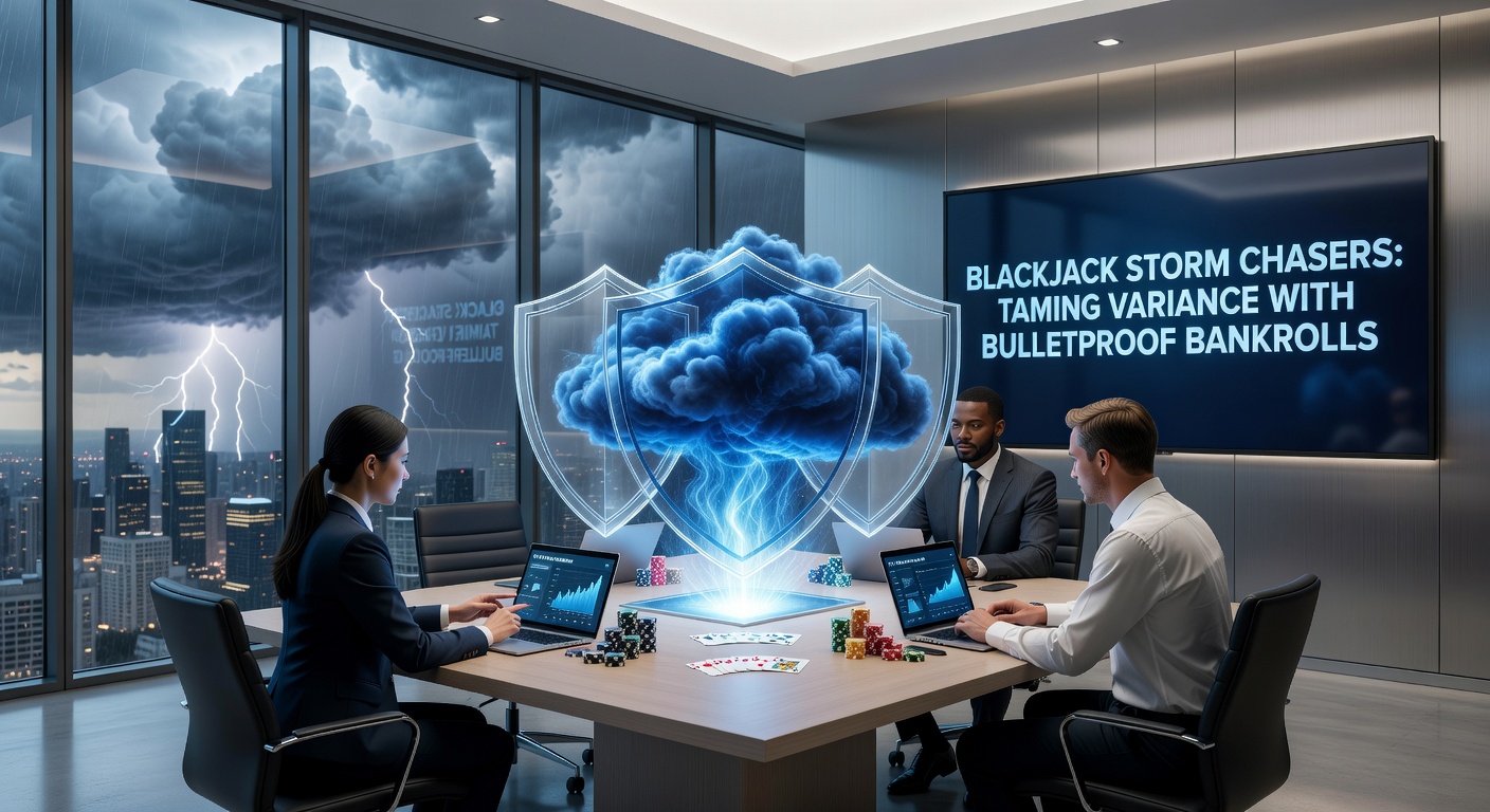 Grafiek met bankrollcurves die variance-stormen doorstaan, tonen stijgende trends op lange termijn