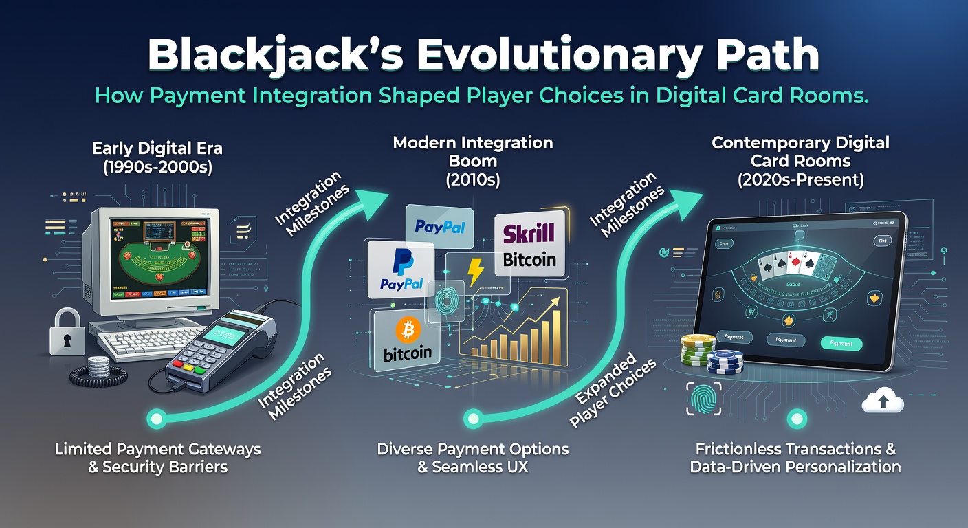 Grafiek die de impact van betalingsintegratie op spelerkeuzes in blackjack laat zien met trends en data