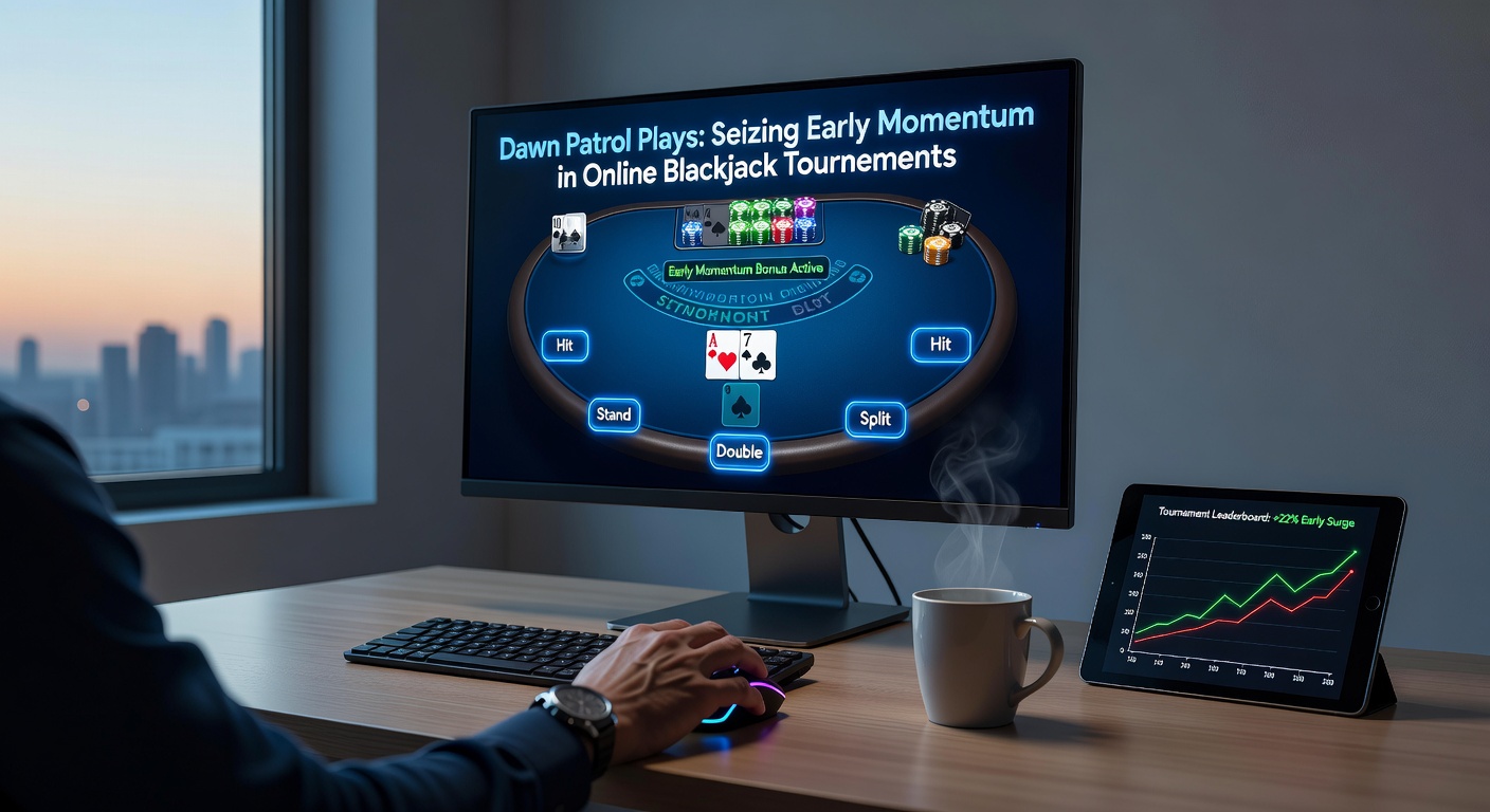 Grafiek met chipdistributie in een blackjacktoernooi, toont vroege leiders versus late inhaalslag