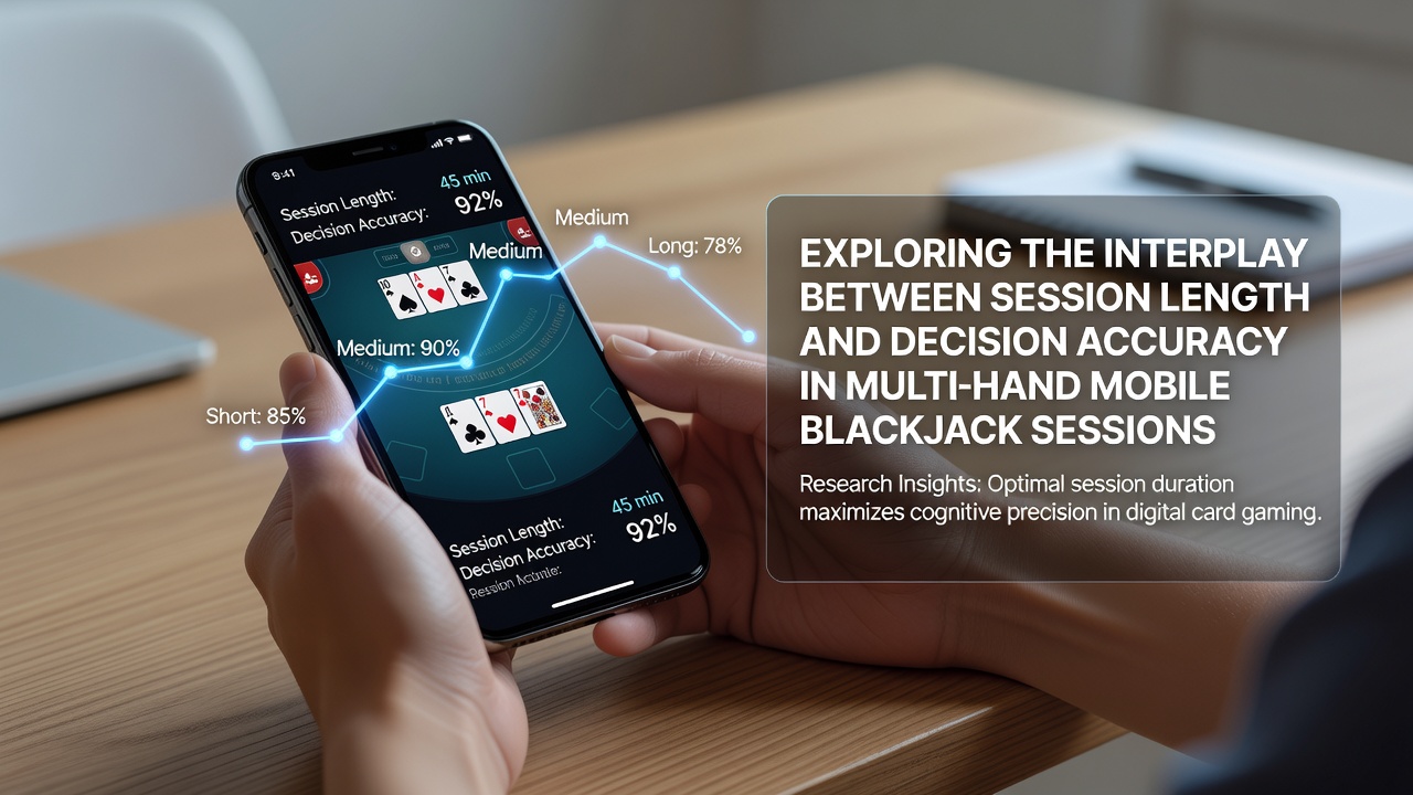 Analyse van sessieduur en beslissingsnauwkeurigheid in multi-hand mobiele blackjack sessies met spelers die meerdere handen tegelijk beheren op smartphones