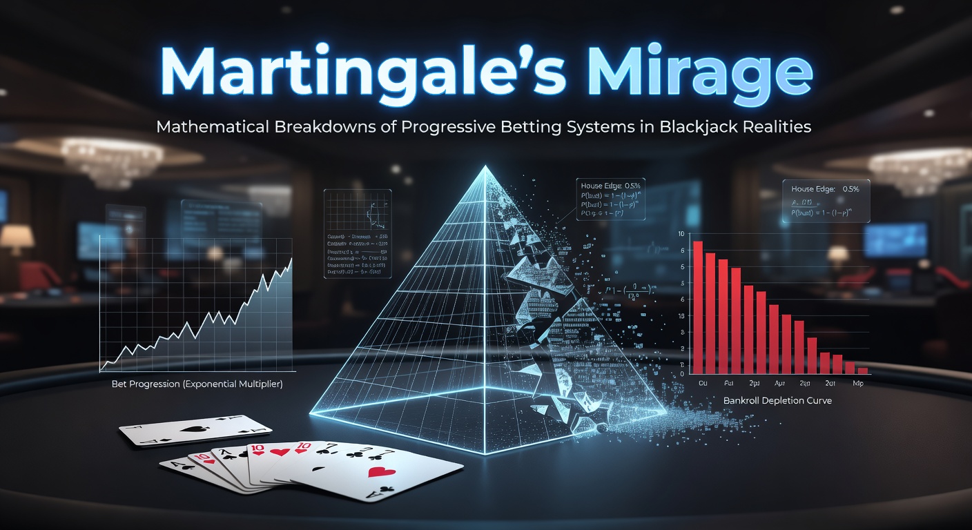Vergelijkende grafiek van Martingale, Paroli en D'Alembert systemen met hun respectievelijke ruïnecurves in blackjack simulaties