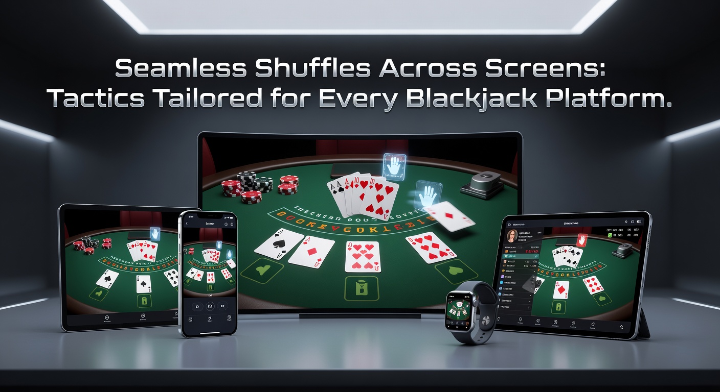 Speler schakelt moeiteloos tussen blackjack-platforms op desktop, mobiel en VR-schermen tijdens een sessie in april 2026