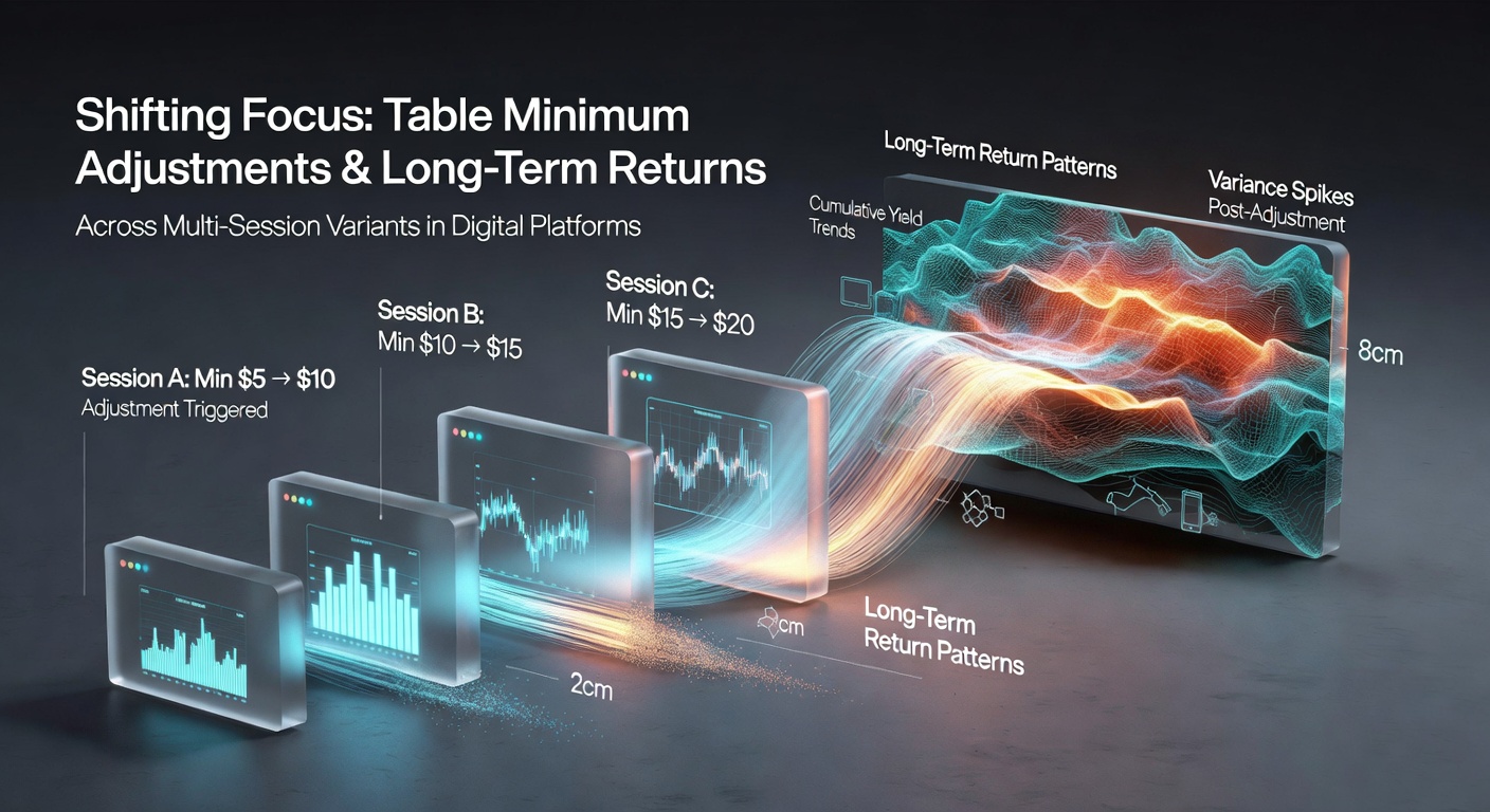 Digitale blackjack tafel met variabele minima in multi-variant formaten