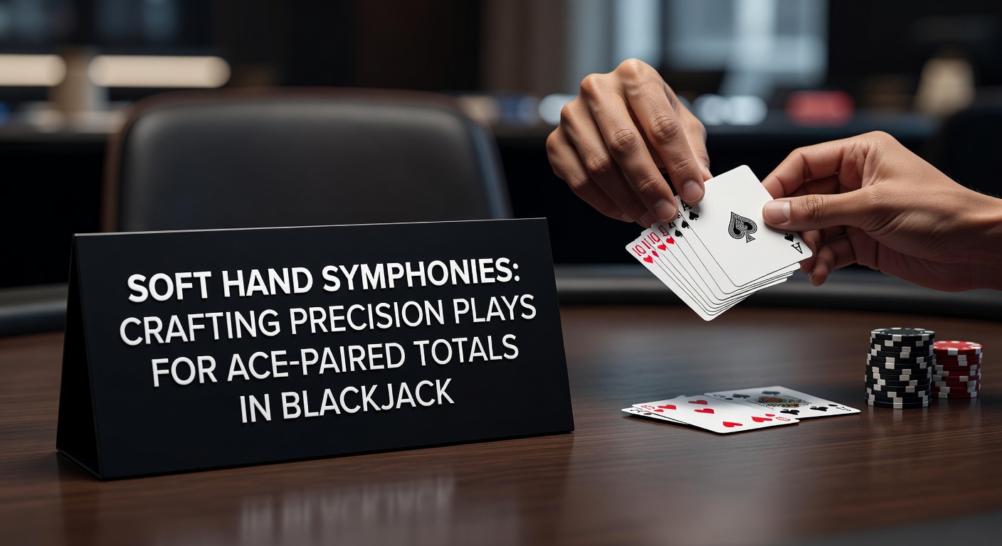 Strategietabel voor soft hands in blackjack, met kolommen voor dealer upcards en rijen voor speler totalen, highlightend ace-gepaarde combinaties