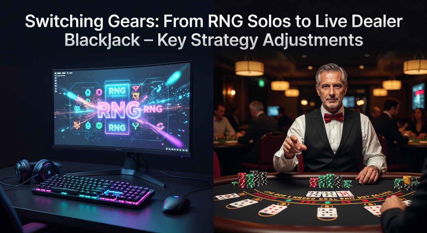 Speler schakelt over van digitale RNG blackjack-interface naar live dealer streaming met echte tafel en kaarten