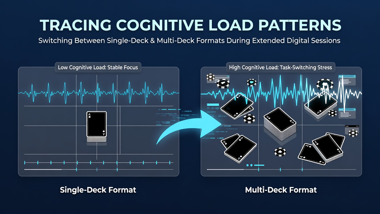 Visualisatie van cognitieve belasting bij blackjack spelers die wisselen tussen deck formaten