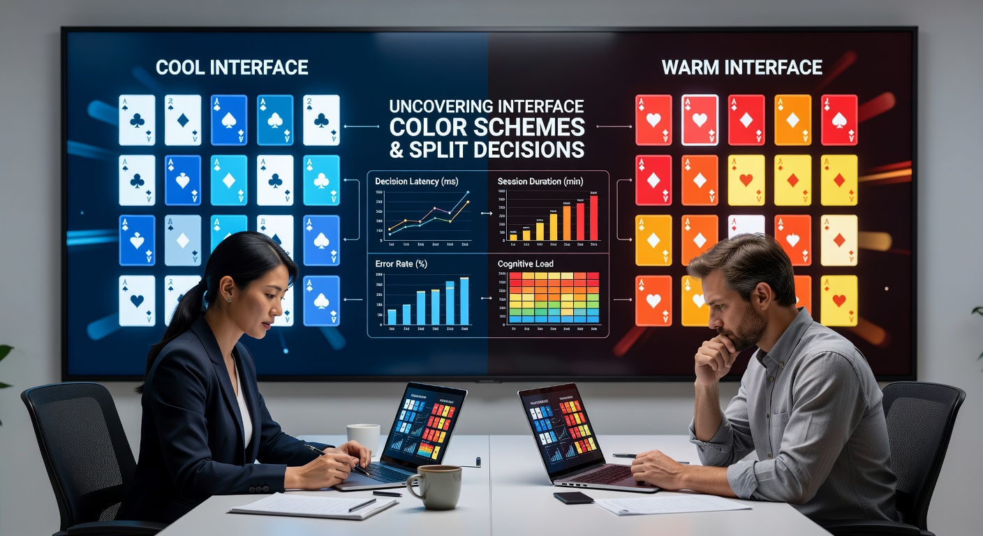 Speler die splitbeslissing neemt op touchscreen met kleurrijke interface-elementen
